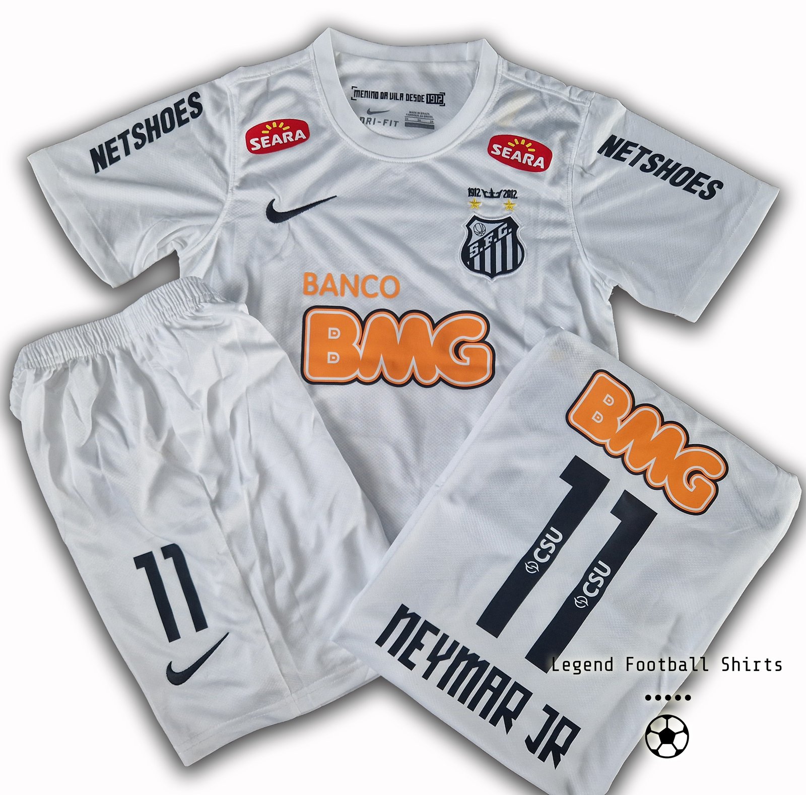 Santos 2011 2012 kids retro kit NEYMAR JR 11 | Legend Football Shirts